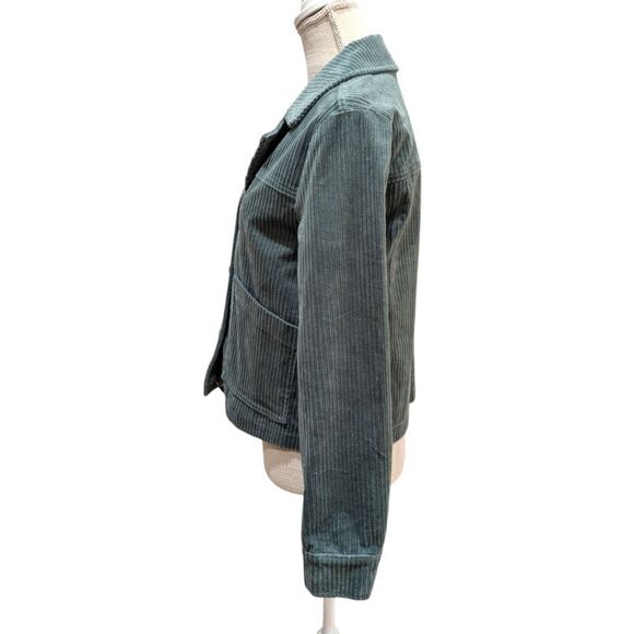 Anthropologie Avec Les Filles Corduroy Wide Wale Jacket Blazer in Moss Green - Picture 4 of 7